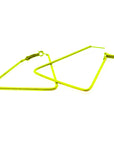 Yellow 80s Neon Triangle Earrings