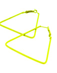 Yellow 80s Neon Triangle Earrings