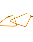 Orange 80s Neon Triangle Earrings