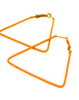 Orange 80s Neon Triangle Earrings