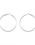 1990s Silver Hoop Earrings