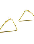 1990s Gold Triangle Earrings