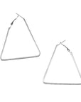 1990s Silver Triangle Earrings