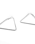 1990s Silver Triangle Earrings