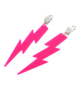 80s Neon Pink Lightning Earrings