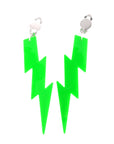 80s Neon Green Lightning Earrings
