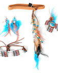 Deluxe Native American Costume Accessory Set (Blue Feather)