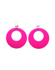 Pink 80s Neon Clip-On Earrings