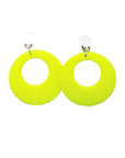 Yellow 80s Neon Clip-On Earrings