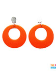 Orange 80s Neon Clip-On Earrings