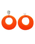 Orange 80s Neon Clip-On Earrings