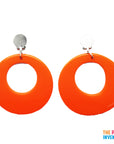Orange 80s Neon Clip-On Earrings