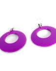 Purple 80s Neon Clip-On Earrings
