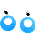 Blue 80s Neon Clip-On Earrings
