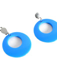 Blue 80s Neon Clip-On Earrings