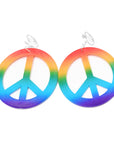 Rainbow Peace Earrings (Clip on)