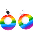 80s Rainbow Clip-On Earrings