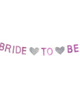 Pink Glitter Bride to Be Banner