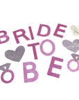 Pink Glitter Bride to Be Banner
