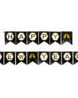 Happy New Year Banner (Black with Champagne glasses)