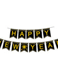 Happy New Year Banner (Gold Dots)