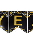 Happy New Year Banner (Gold Dots)