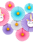Decoration Fans (Unicorn) 8pcs