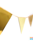 Deluxe Metallic and Glitter Bunting (Gold)