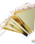 Deluxe Metallic and Glitter Bunting (Gold)