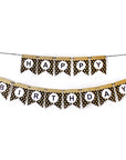 Black Happy Birthday Bunting with Gold Glitter Dots
