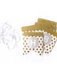 White Happy Birthday Bunting with Gold Glitter Dots