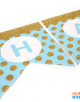 Light Blue Birthday Decoration Kit (Dots)