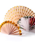 Deluxe Floral Pattern Decoration Fan (8pcs)
