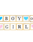 Boy or Girl Gold Glitter Banner
