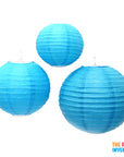Blue Round Paper Lantern (1 Piece)