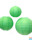 Green Round Paper Lantern (1 Piece)