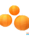 Orange Round Paper Lantern (1 Piece)