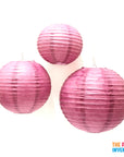 Maroon Round Paper Lantern (1 Piece)