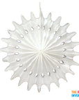 White Snowflake Decorative Fan