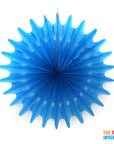 Blue Snowflake Decorative Fan