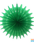 Green Snowflake Decorative Fan
