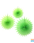 Light Green Snowflake Decorative Fan