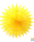 Yellow Snowflake Decorative Fan