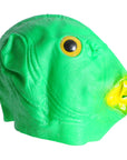 Green Alien Fish Latex Mask