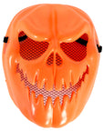 Orange Pumpkin Skeleton Mask