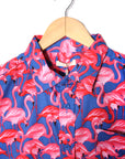 Adult Hawaiian Shirt (Flamingo Frenzy)