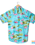 Adult Hawaiian Shirt (Crocodile/Flamingo)