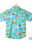 Adult Hawaiian Shirt (Crocodile/Flamingo)