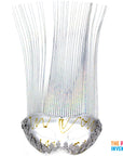 Silver Metallic Mask with Tall Tinsel