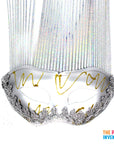 Silver Metallic Mask with Tall Tinsel